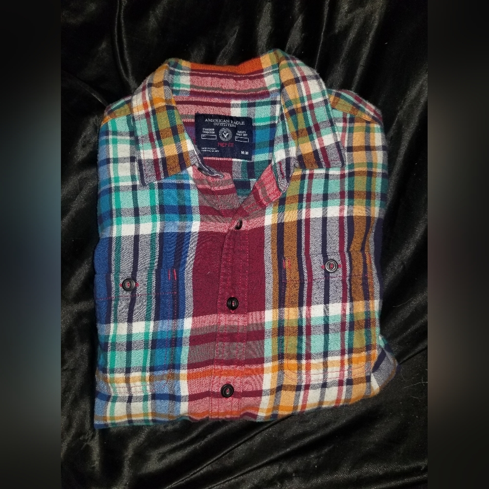 American Eagle button up.